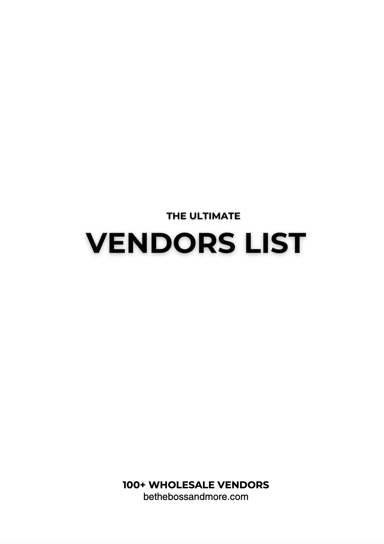 Ultimate Vendors List: 100+ Wholesale Vendors